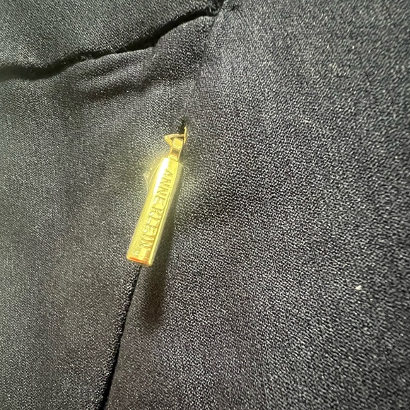 Anne Klein Navy Trousers with Gold Accents Size 8 NWT - Picture 2 of 8